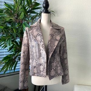 SOHO Pink Snake Skin Patterned Blazer Jacket